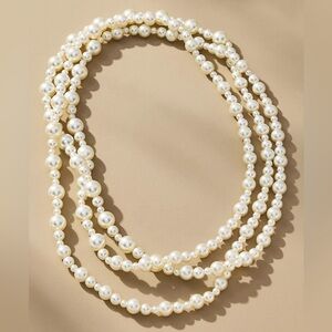 Anthropologie Pearl Wrap Necklace - NWT